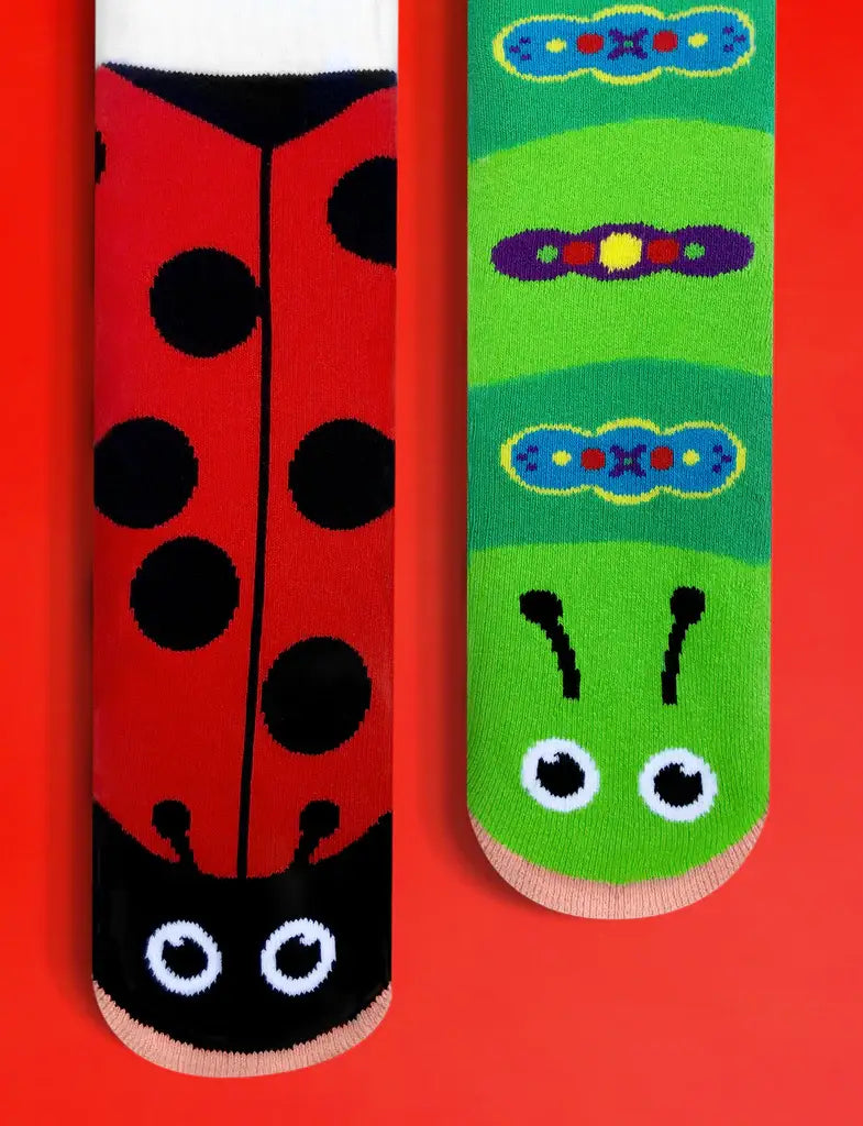 Pals/Ladybug & Caterpillar Fun Mismatched Non-Slip Kids Socks