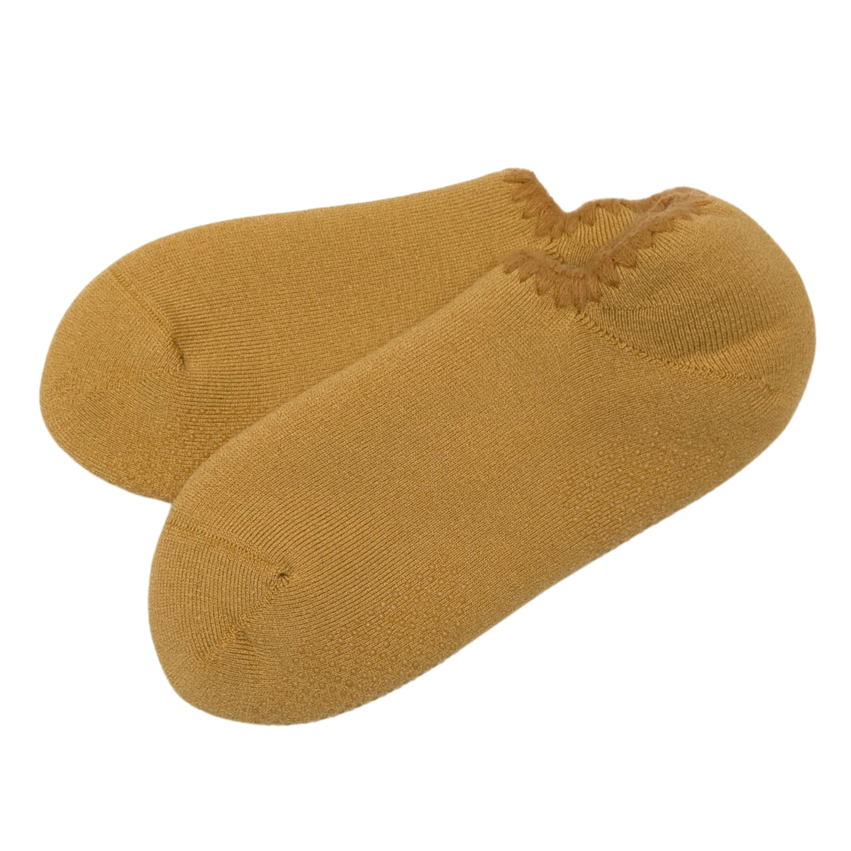Cherrystone/Handcrafted Wool Slipper Socks with Grips Size Large