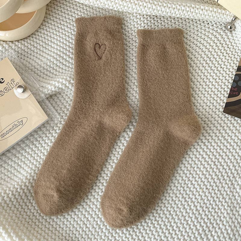 Gohobi/Warm Velvet Heart Socks