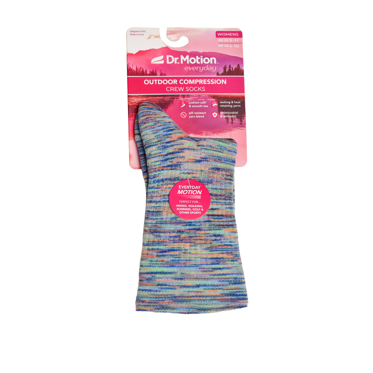 Dr. Motion/Spacedye | Compression Outdoor Medium Weight Crew For Women