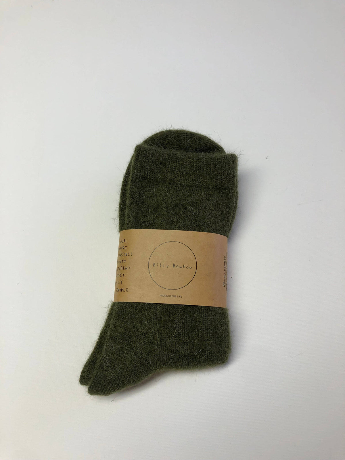 Billy Bamboo/FLUFFY ANGORA SOCKS - NEUTRAL