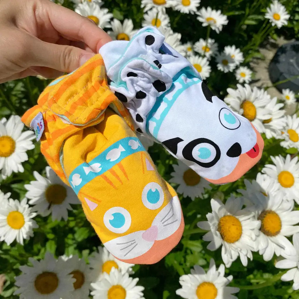 Pals/Kitten &amp; Puppy Non-Slip Mismatched Baby Booties