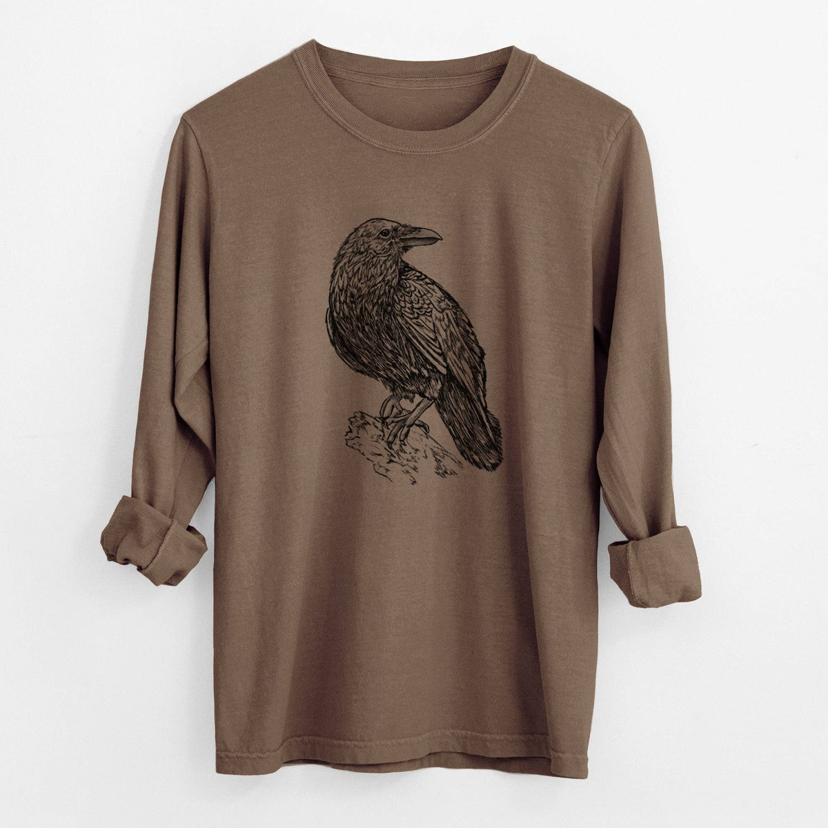 BeCause/Corvus corax - Common Raven - Heavyweight 100% Cotton Long Sleeve