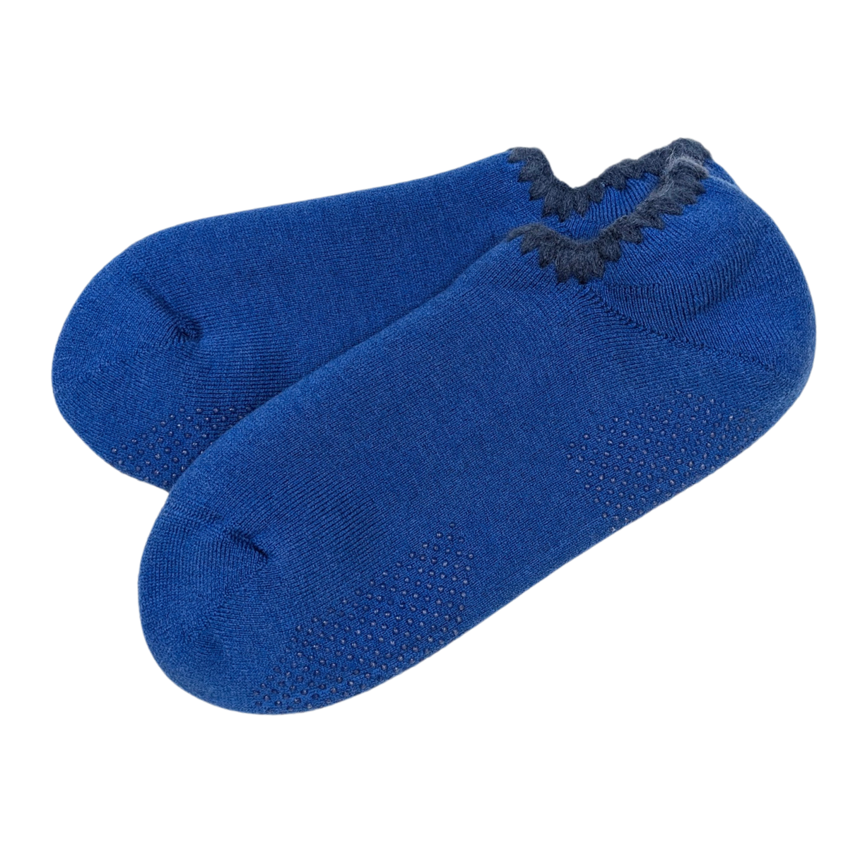 Cherrystone/Handcrafted Wool Slipper Socks with Grips Size Large