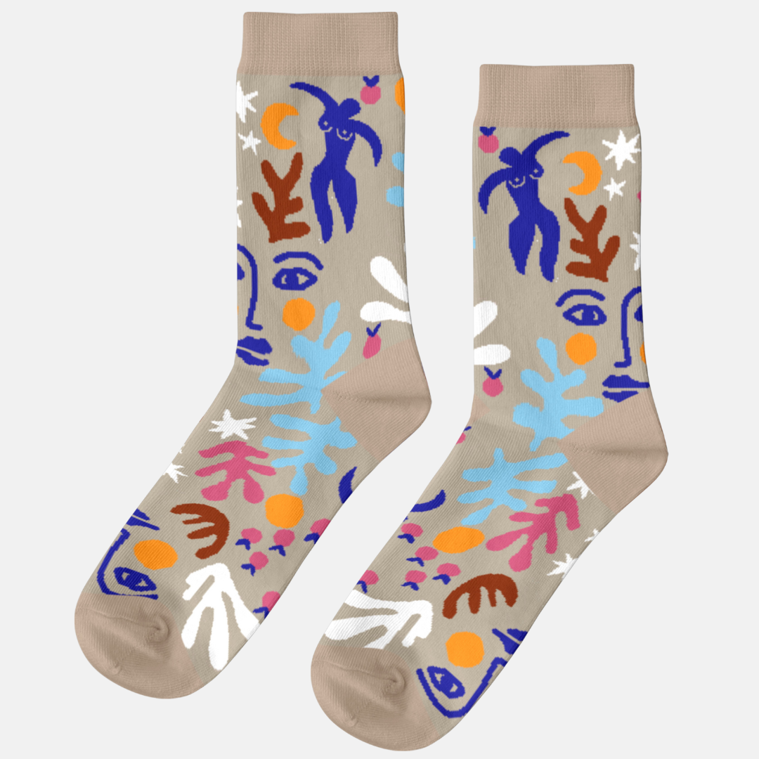 Yellow Owl Workshop/Matisse - Large Crew Socks - Museum Art Lover Gift