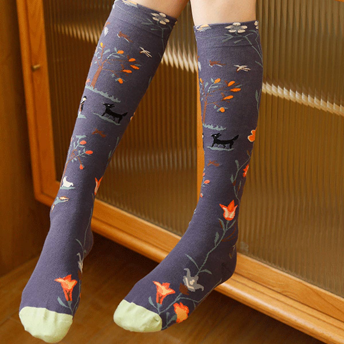 Yuppie Sox FANCY DESIGN PATTERNED KNEE HIGH SOCKS