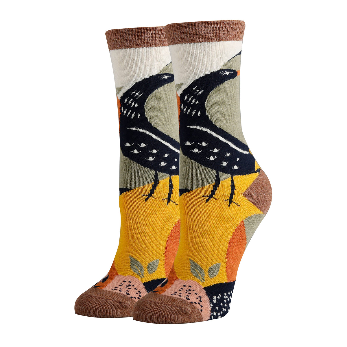 Oooh Yeah!/Aurora Fern | Women&#39;s Premium Cotton Crew Dress Socks