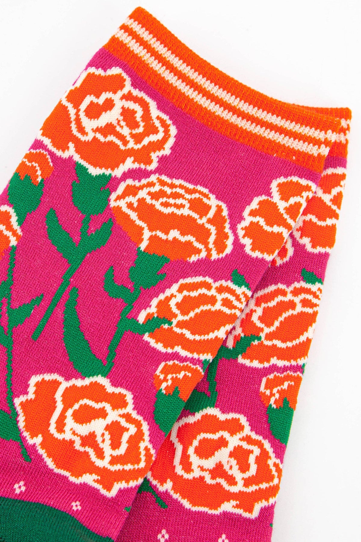 Sock Talk/Women's Carnation Floral Print Bamboo Socks