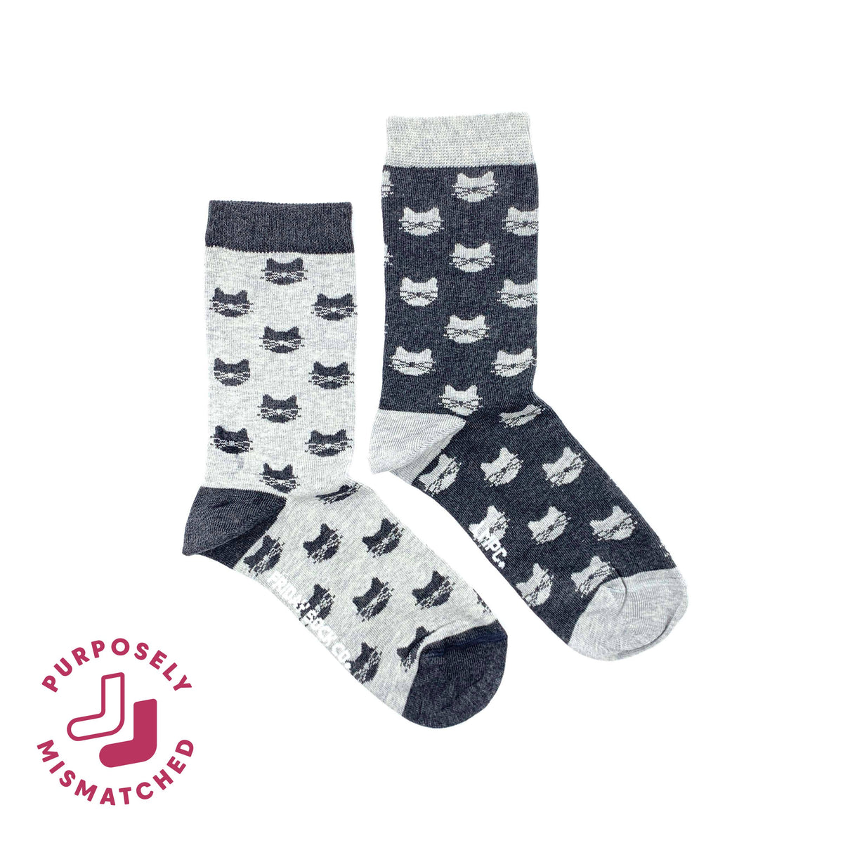 Friday Sock CompanyWomen’s Inverted Grey Cat Socks