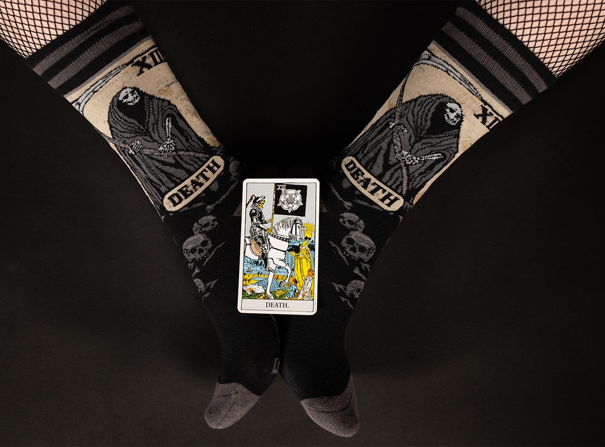 Foot Clothes/Death Tarot Card Socks