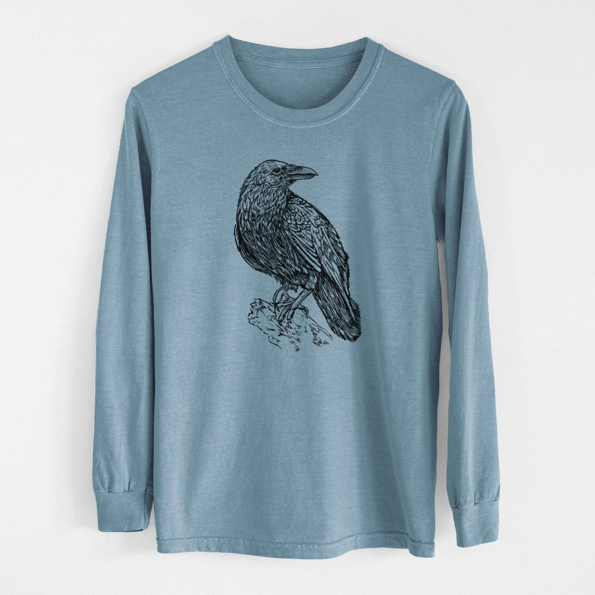 BeCause/Corvus corax - Common Raven - Heavyweight 100% Cotton Long Sleeve