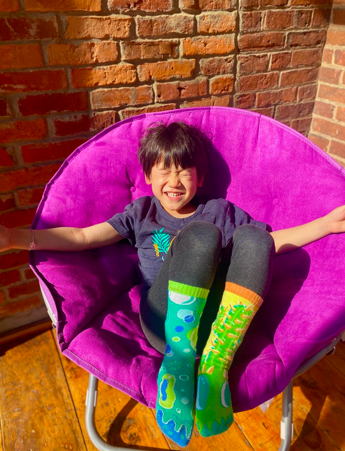 Pals/Pokey & Poppy - Mismatched Cactus Bubble Non-Slip Kids Socks