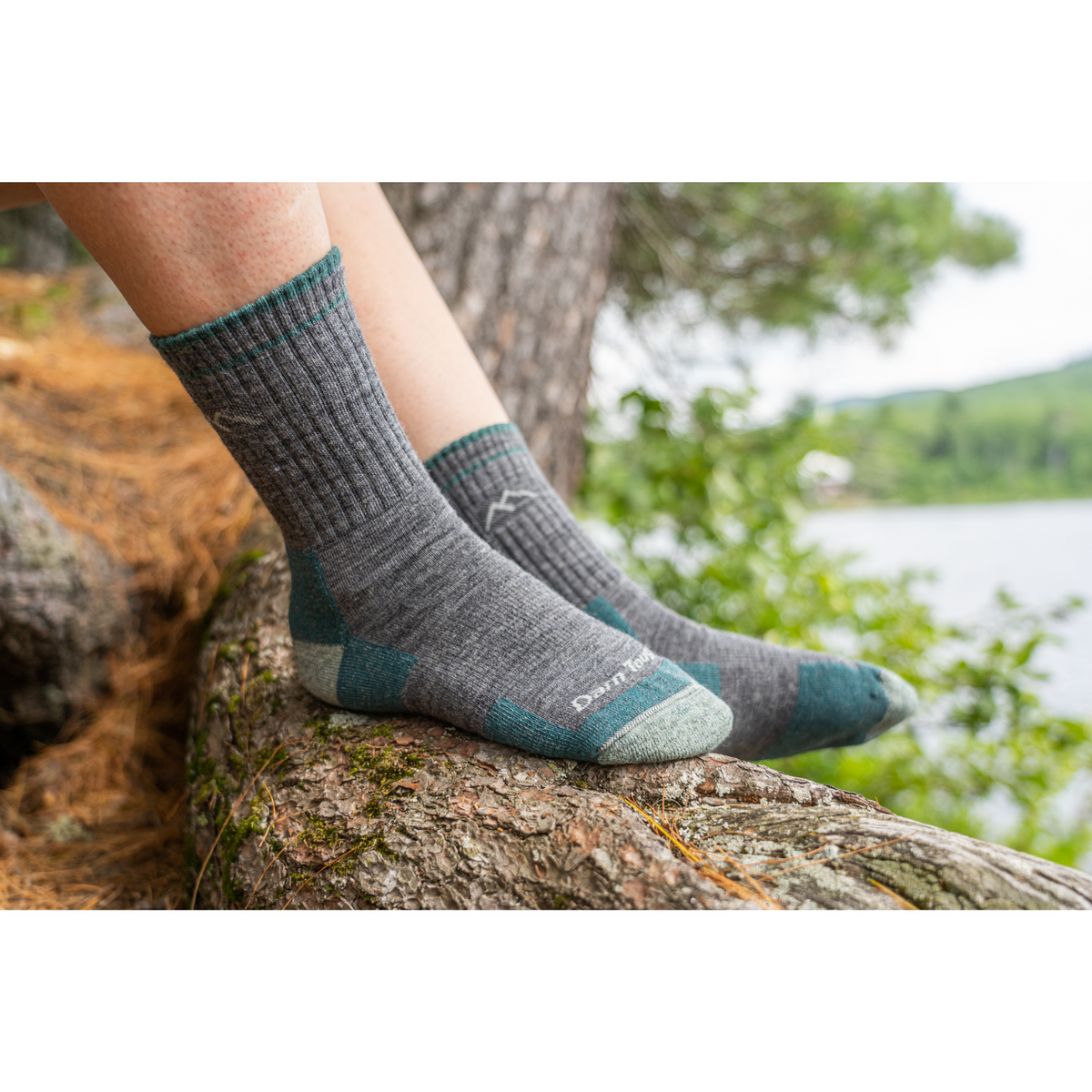 FUN TOES Men's Hiking Crew Merino Wool Socks 6  