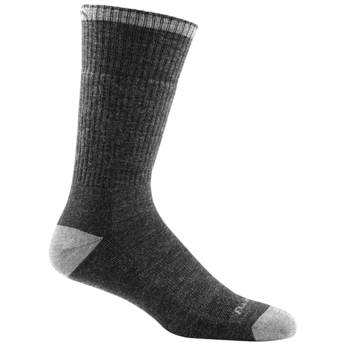 Darn Tough 2001 John Henry Work Boot Midweight Cushion Men&#39;s Sock in gravel on display foot