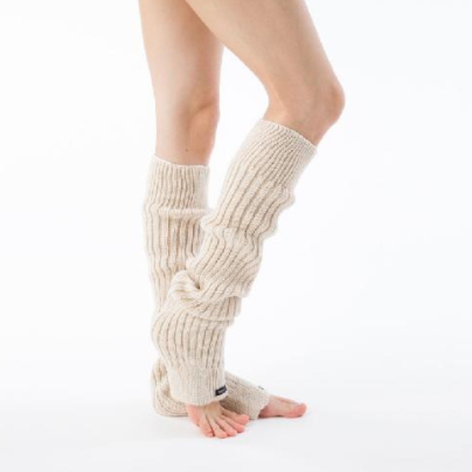 Knitted Long Leg Warmers for Women Warm Wool Alpaca Knee Length
