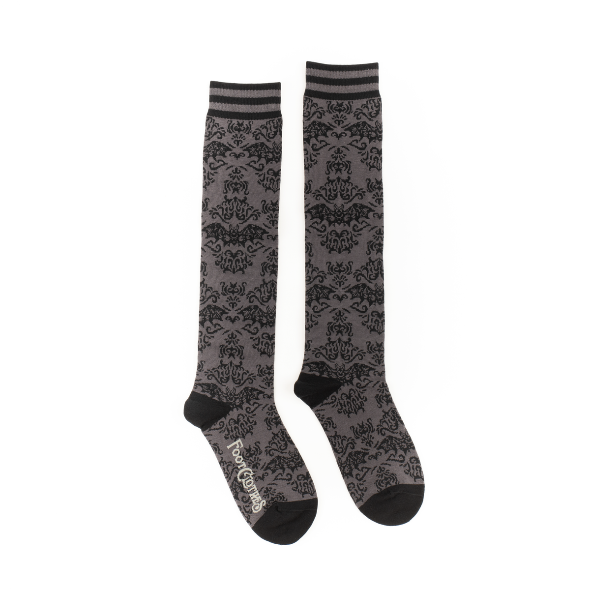 Foot Clothes/Bat Damask Knee High Socks