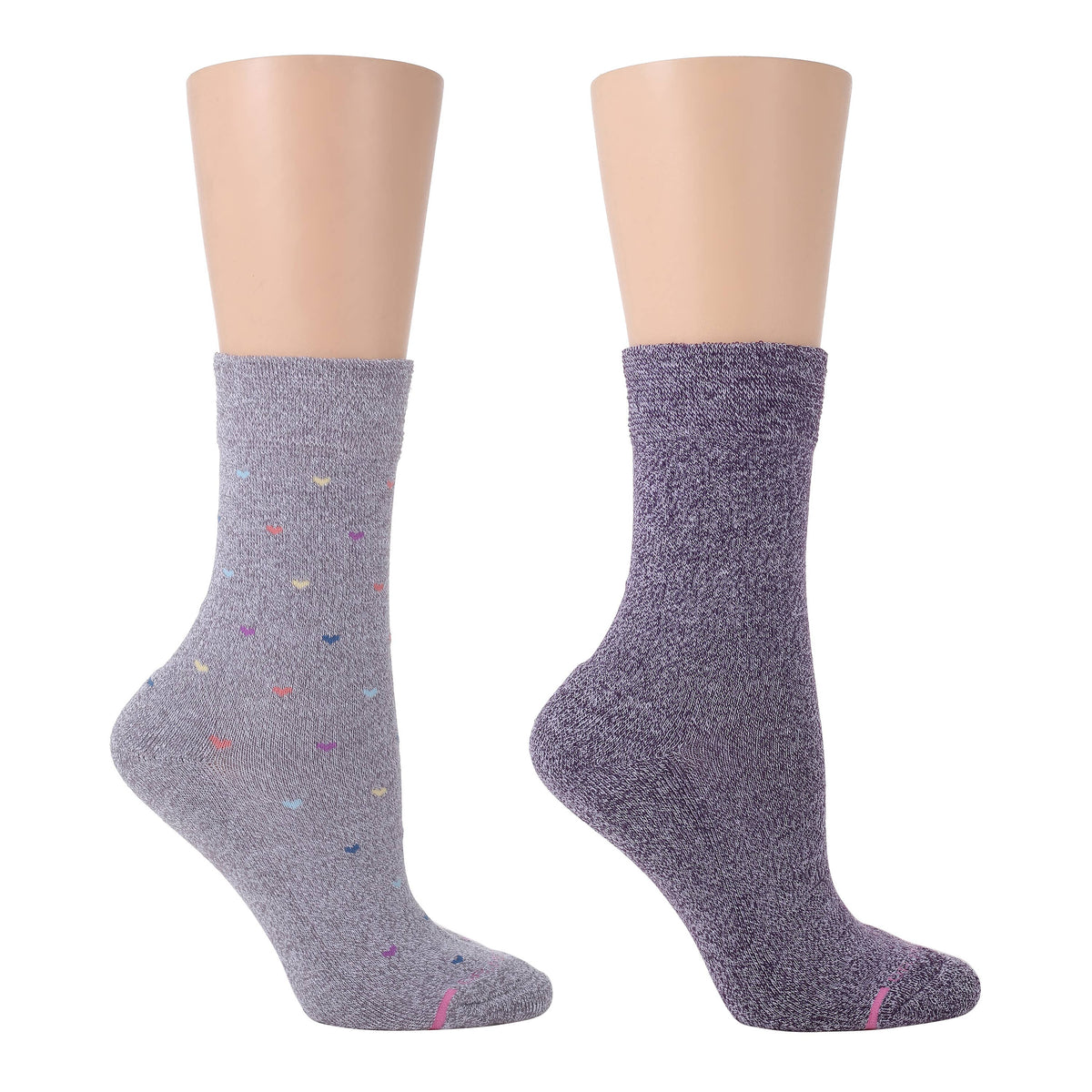 Dr. Motion/Mini Hearts | Comfort Top Socks For Women