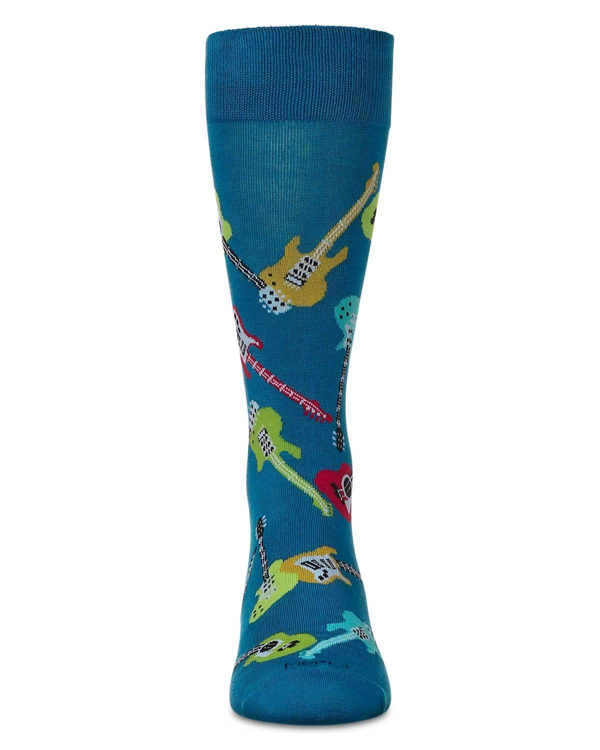 Memoi/Men's Guitars Rayon from Bamboo Crew Socks