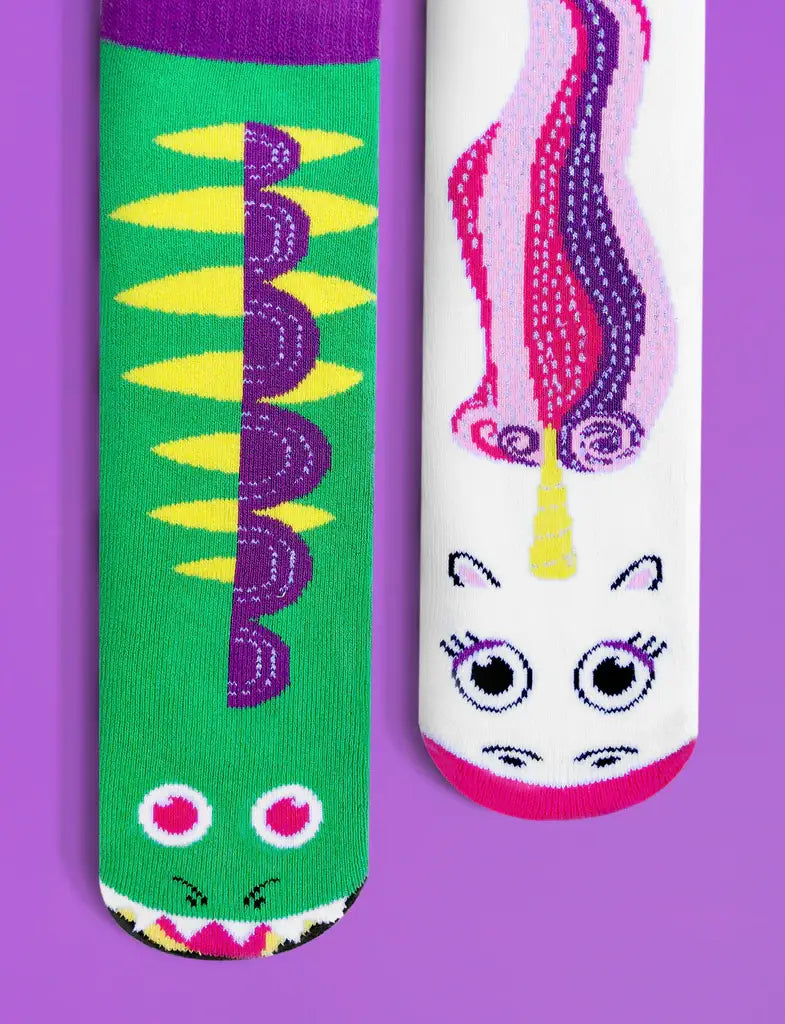Pals/Dragon & Unicorn Mismatched Adult Socks