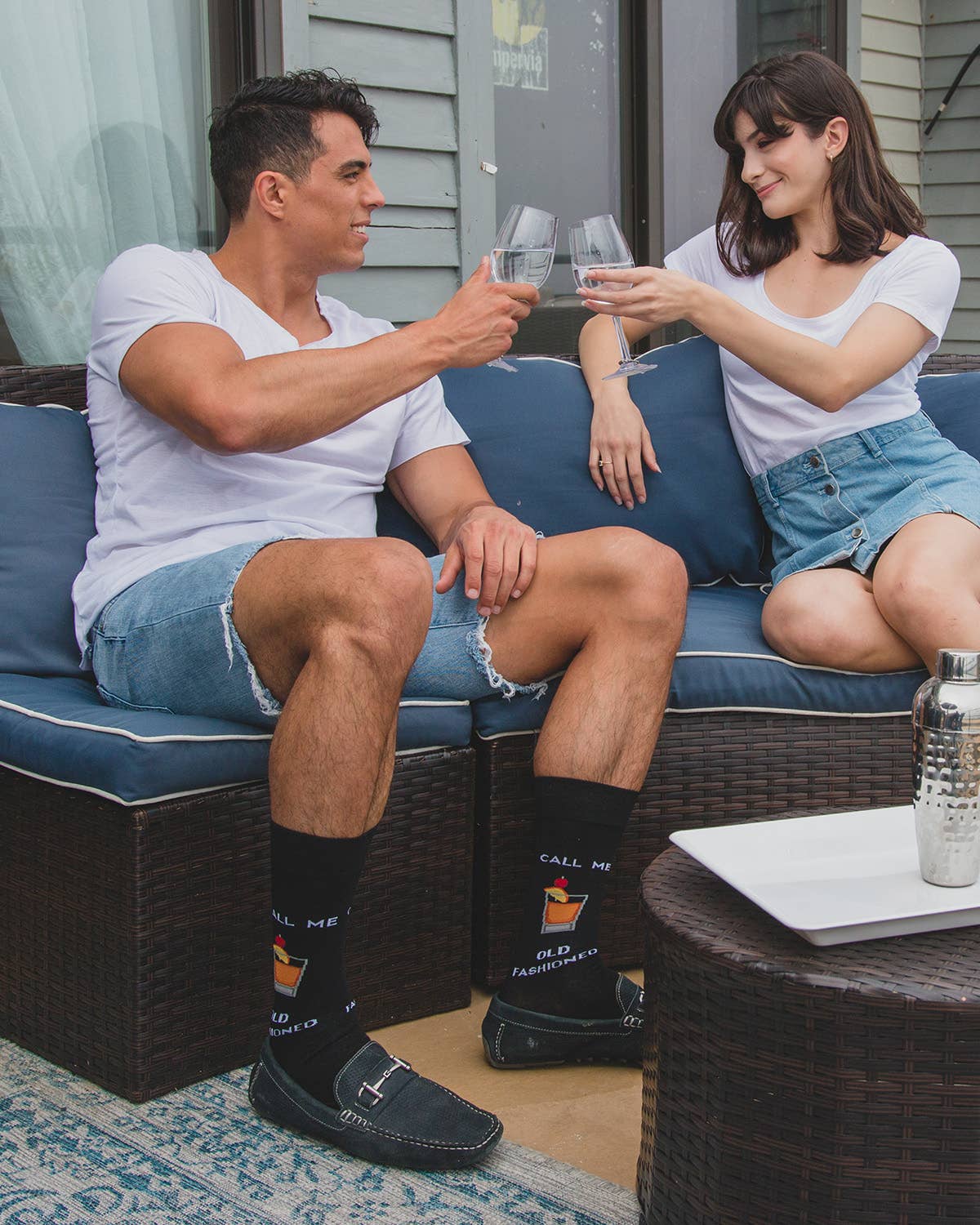 MeMoi/Old Fashioned Mens Bamboo Crew Sock