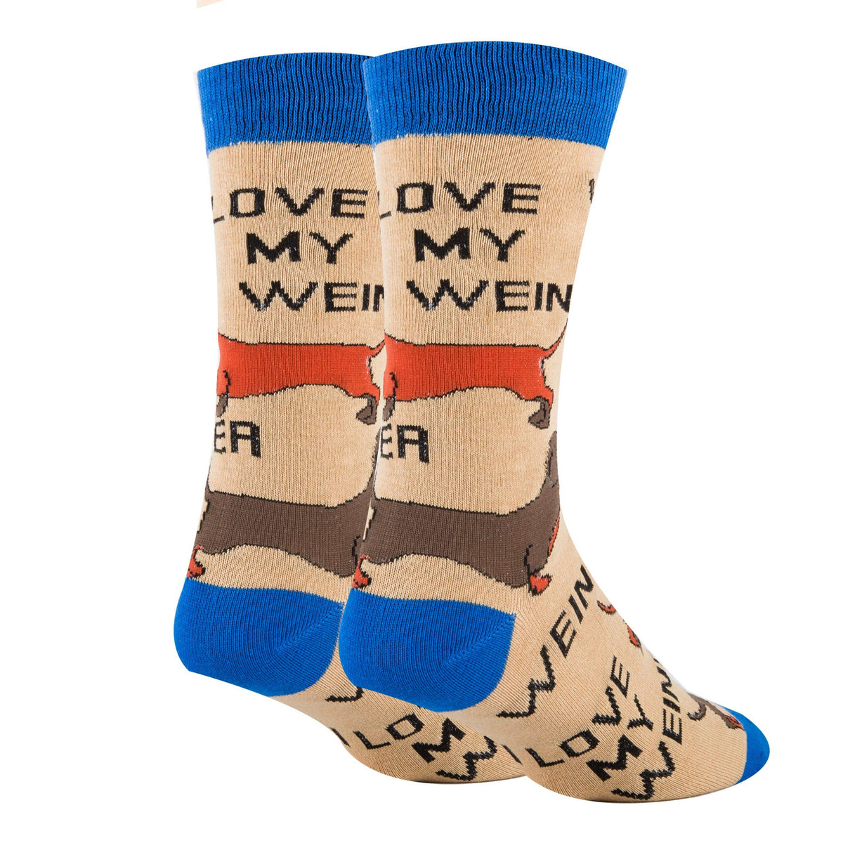 Oooh Yeah!/Love My Weiner | Men&#39;s Cotton Crew Funny Socks