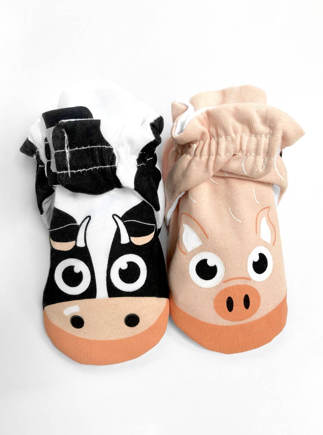 Pals/Calf & Piglet Mismatched Non-Slip Baby Booties
