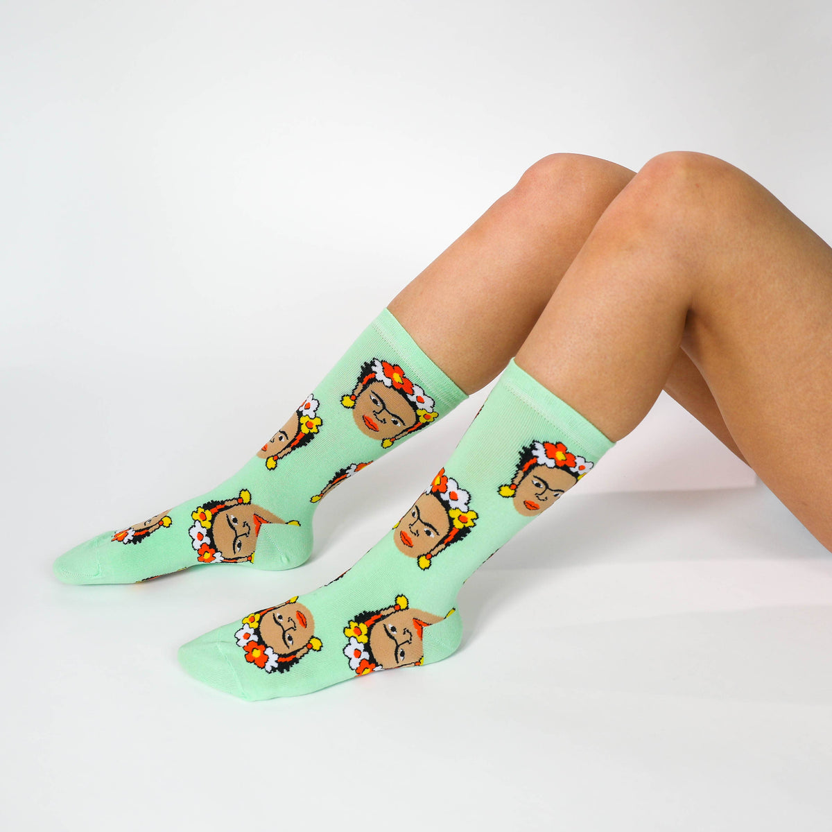 Yellow Owl Workshop/Small Socks - Frida Kahlo Art Socks