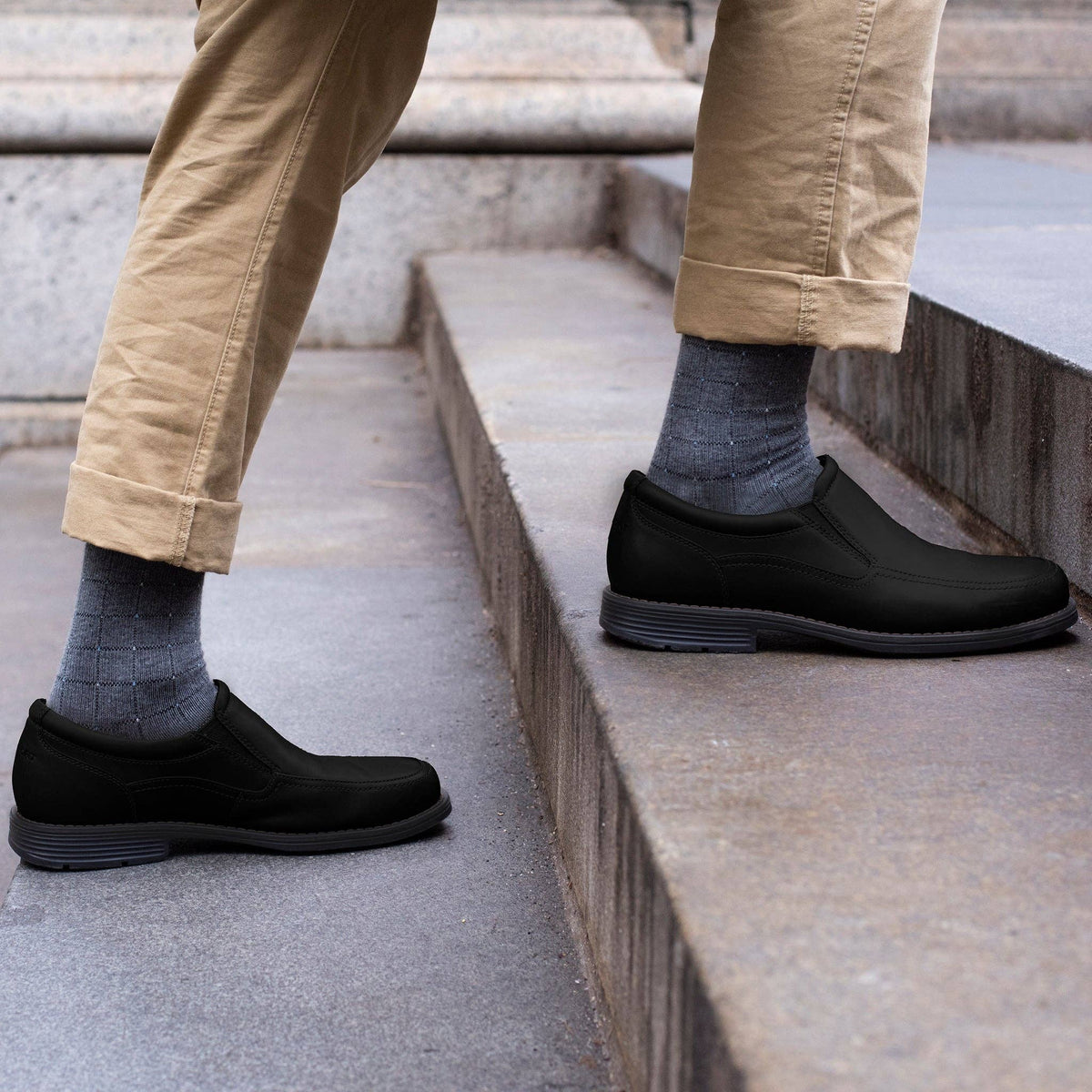 Dr. Motion/Pin Dot Grid | Knee-High Compression Socks For Men