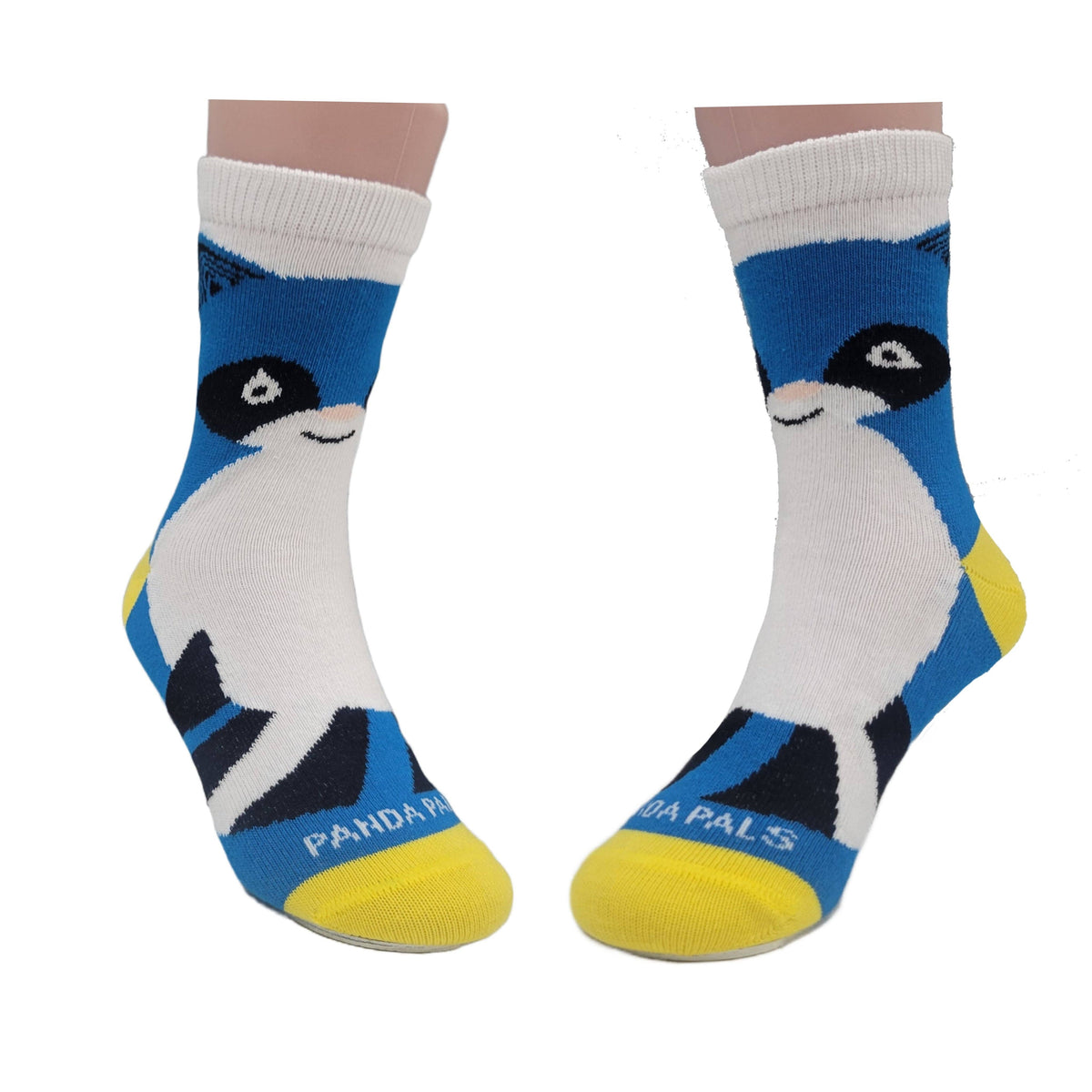 Sock Panda - Blue Raccoon Socks (Ages 3-5)
