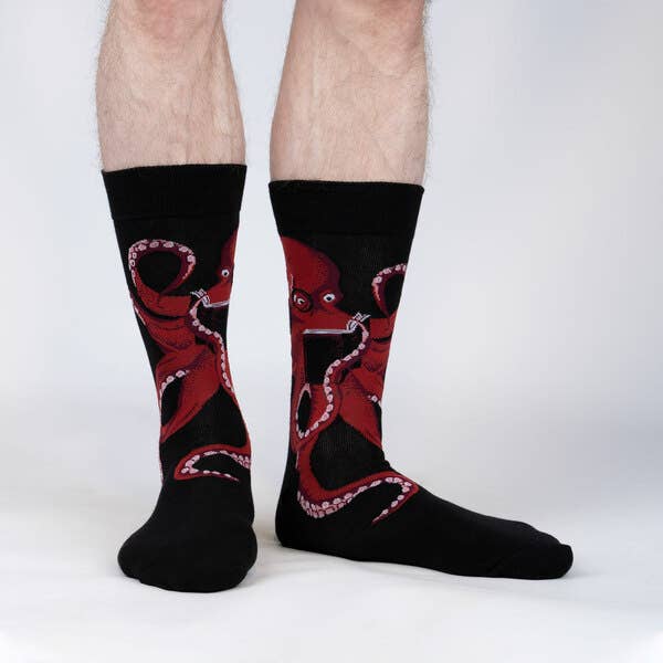 Men&#39;s Crew Sock: The Octive Reader (Black)