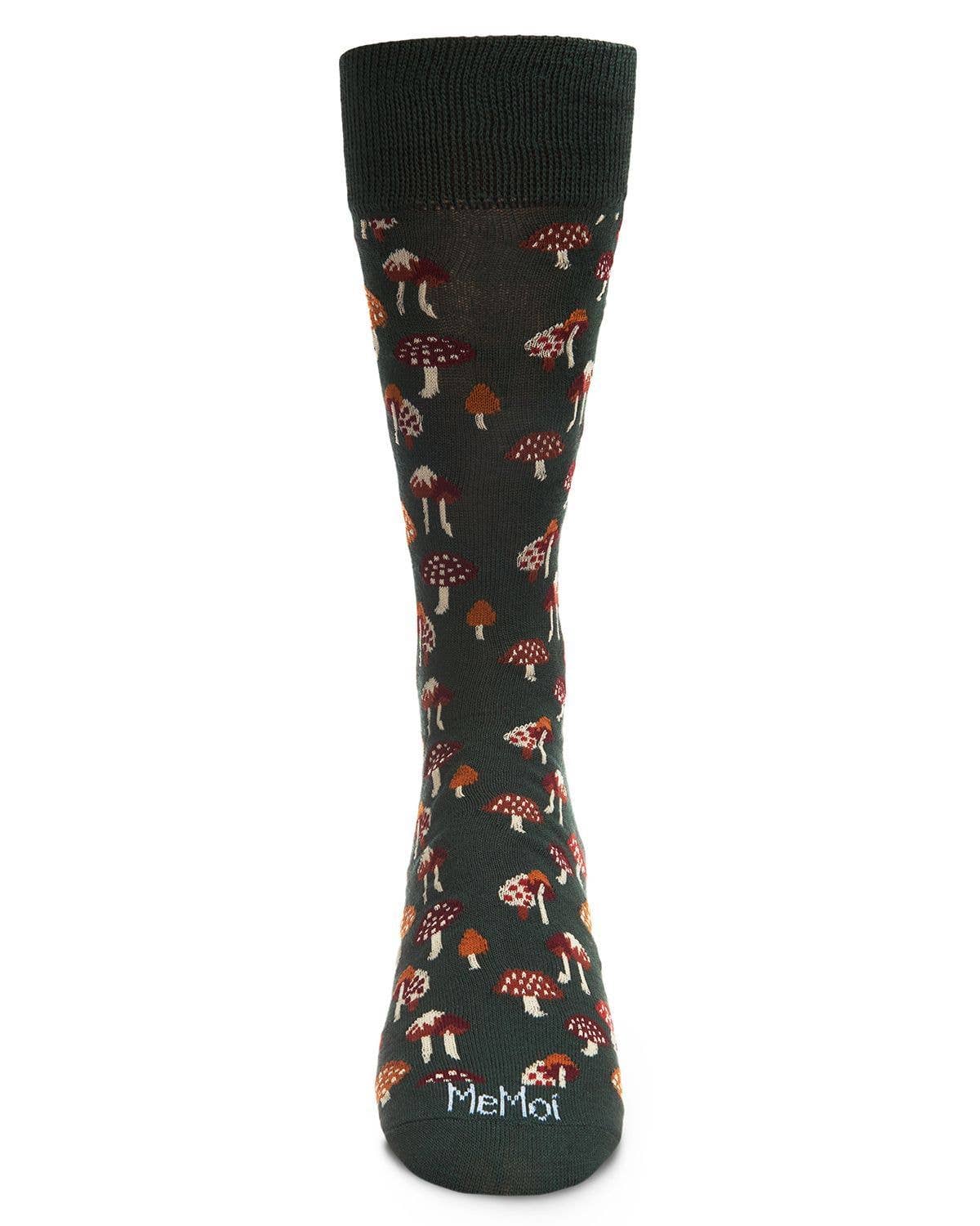 MeMoi/Mushroom Fields Bamboo Men's Crew Sock