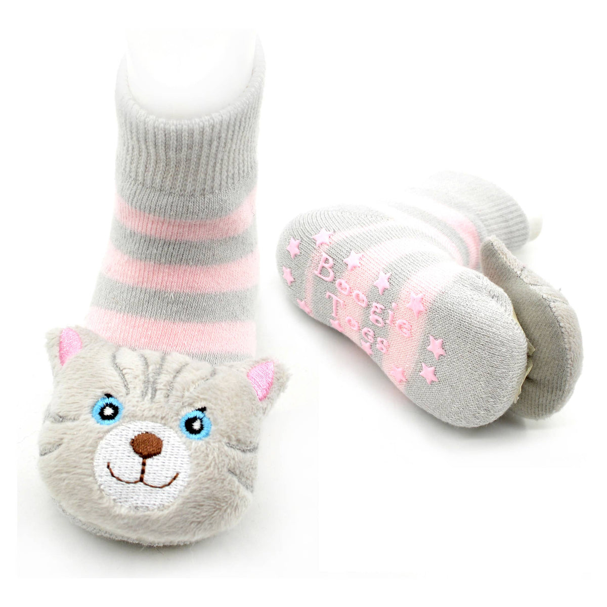 Liventi/Gray Cat Boogie Toes Rattle Socks