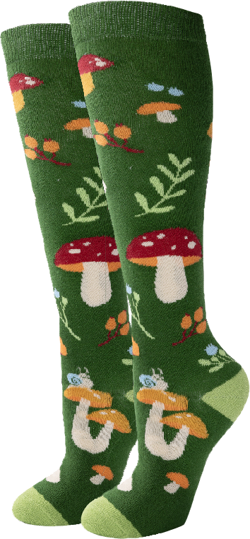 Sock Harbor/Mushroom Knee High Socks