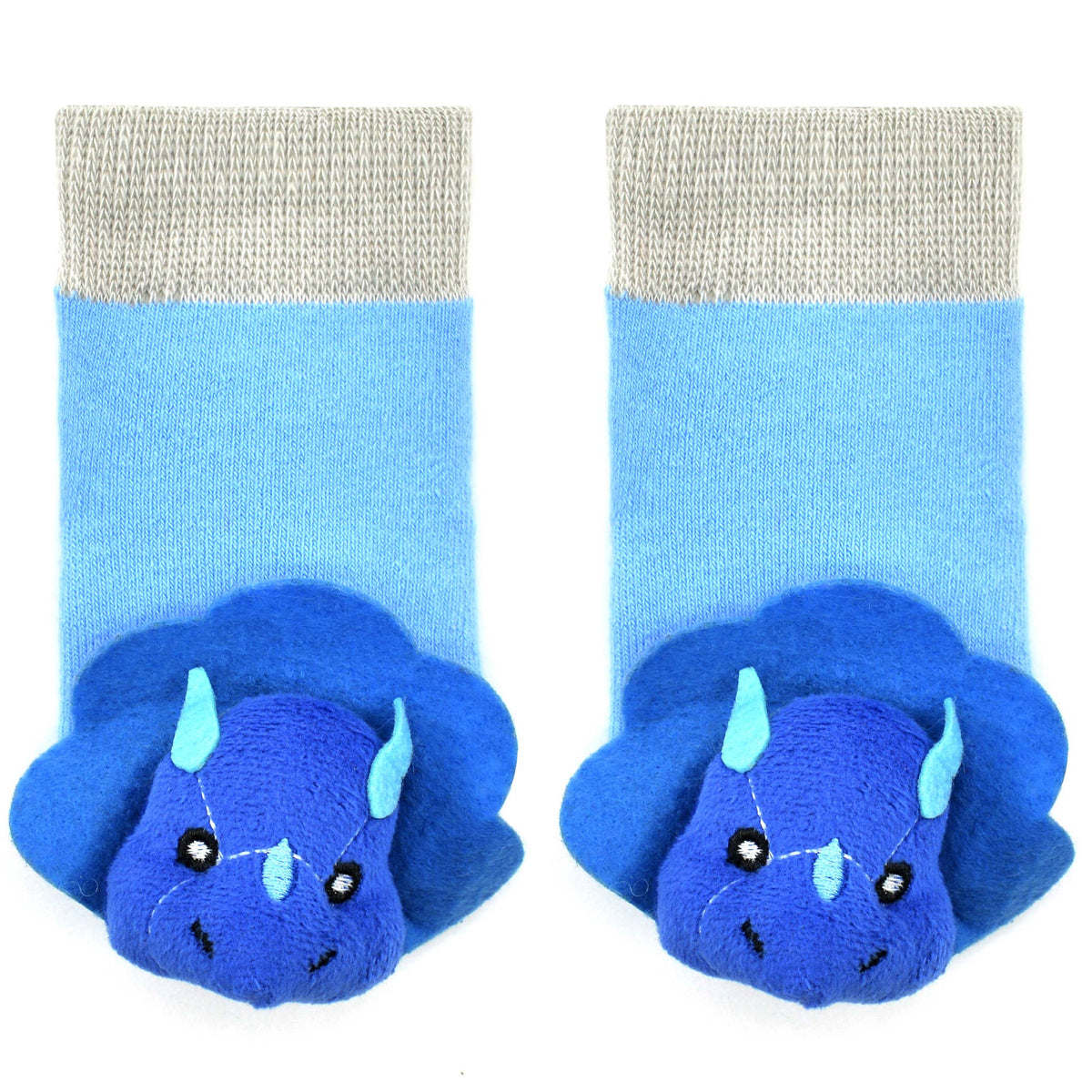 Piero Liventi/Blue Tricera Triceratops Dinosaur Boogie Toes Rattle Socks