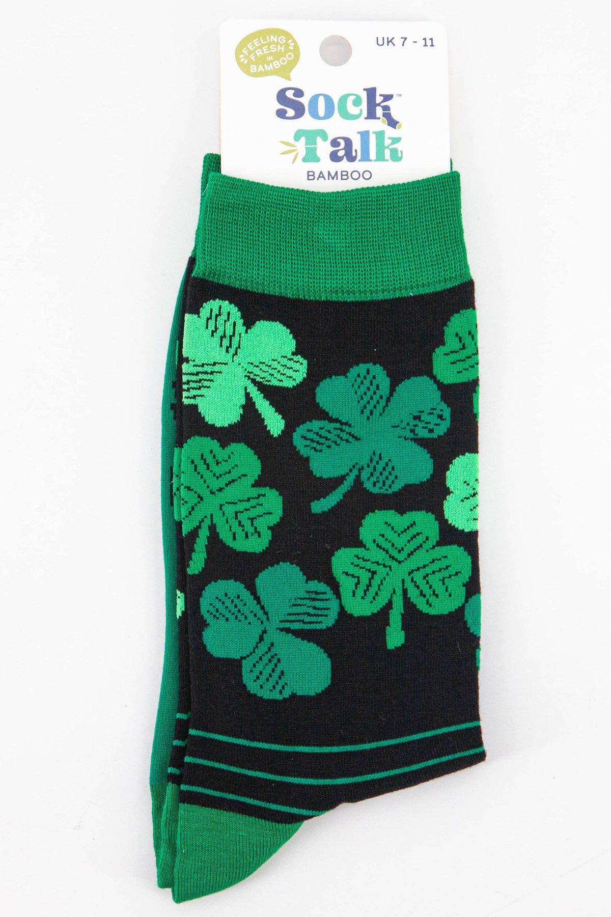 Men&#39;s Lucky Irish Shamrock Four Leaf Clover Bamboo Socks