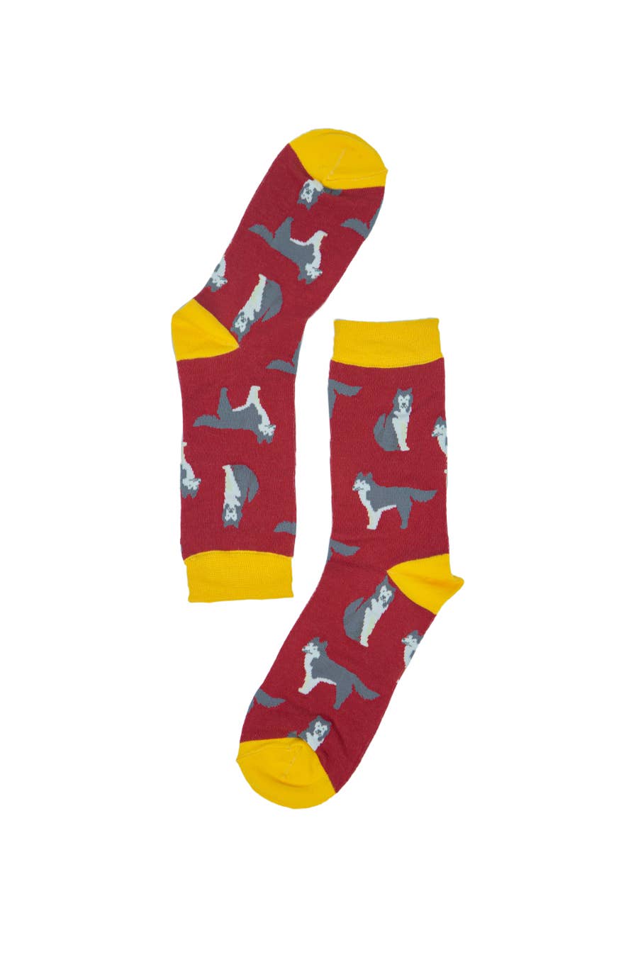 Sock Talk/Mens Bamboo Dog Socks Siberian Husky Huskies Novelty Socks-SALE