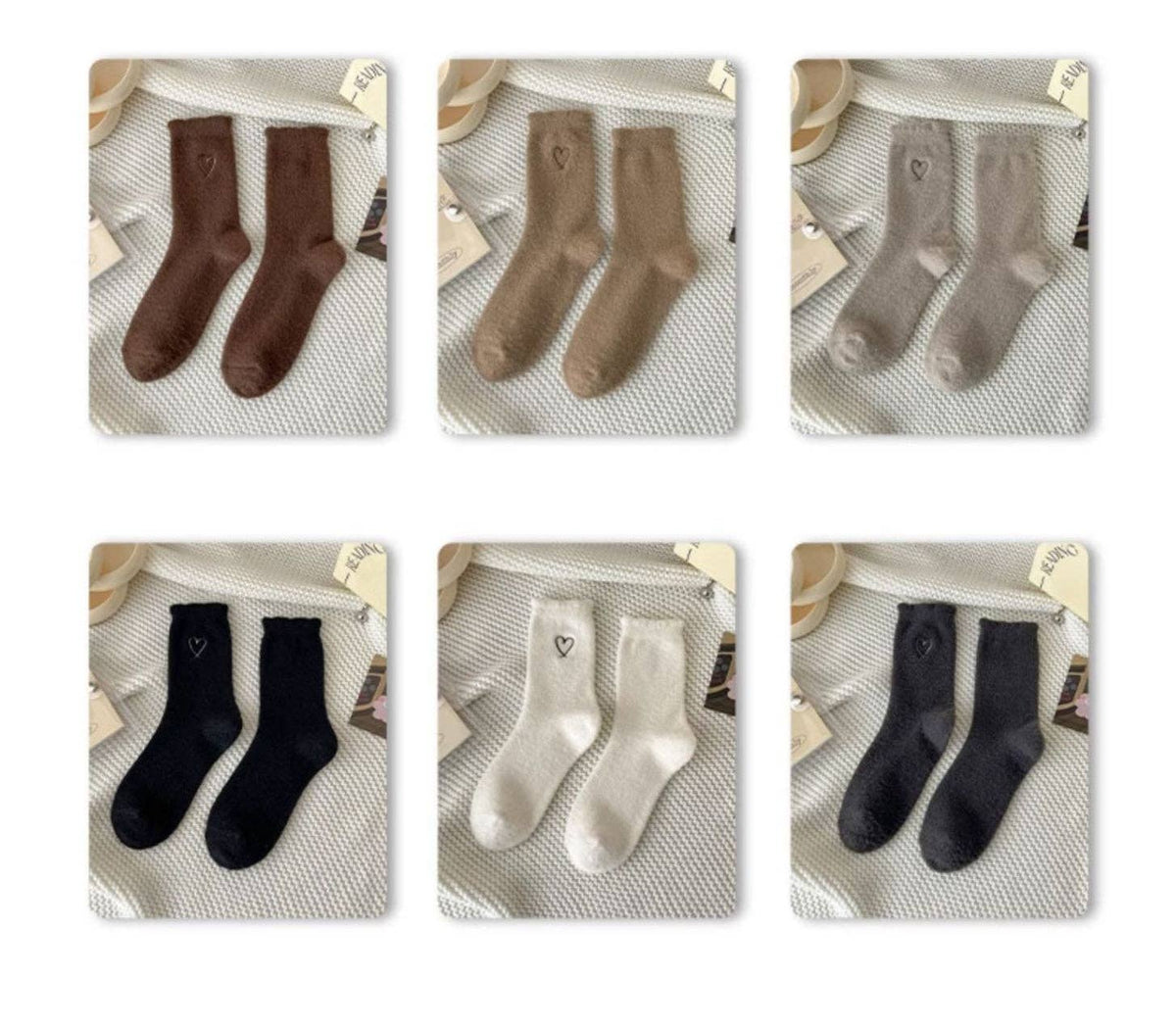 Gohobi/Warm Velvet Heart Socks