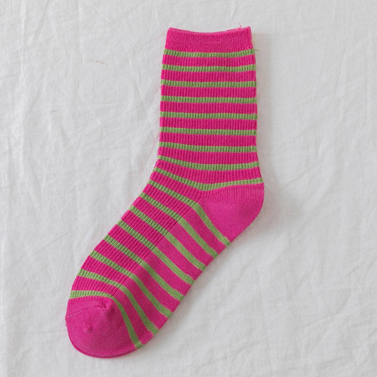 Yuppie Sox WOMEN NEW STRIPED CUTE BREATHABLE PILE SOCKS