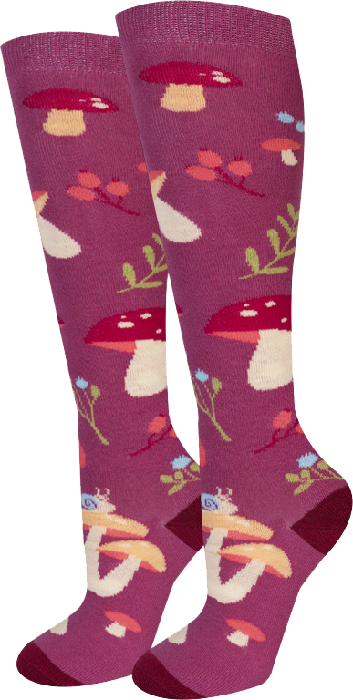 Sock Harbor/Mushroom Knee High Socks