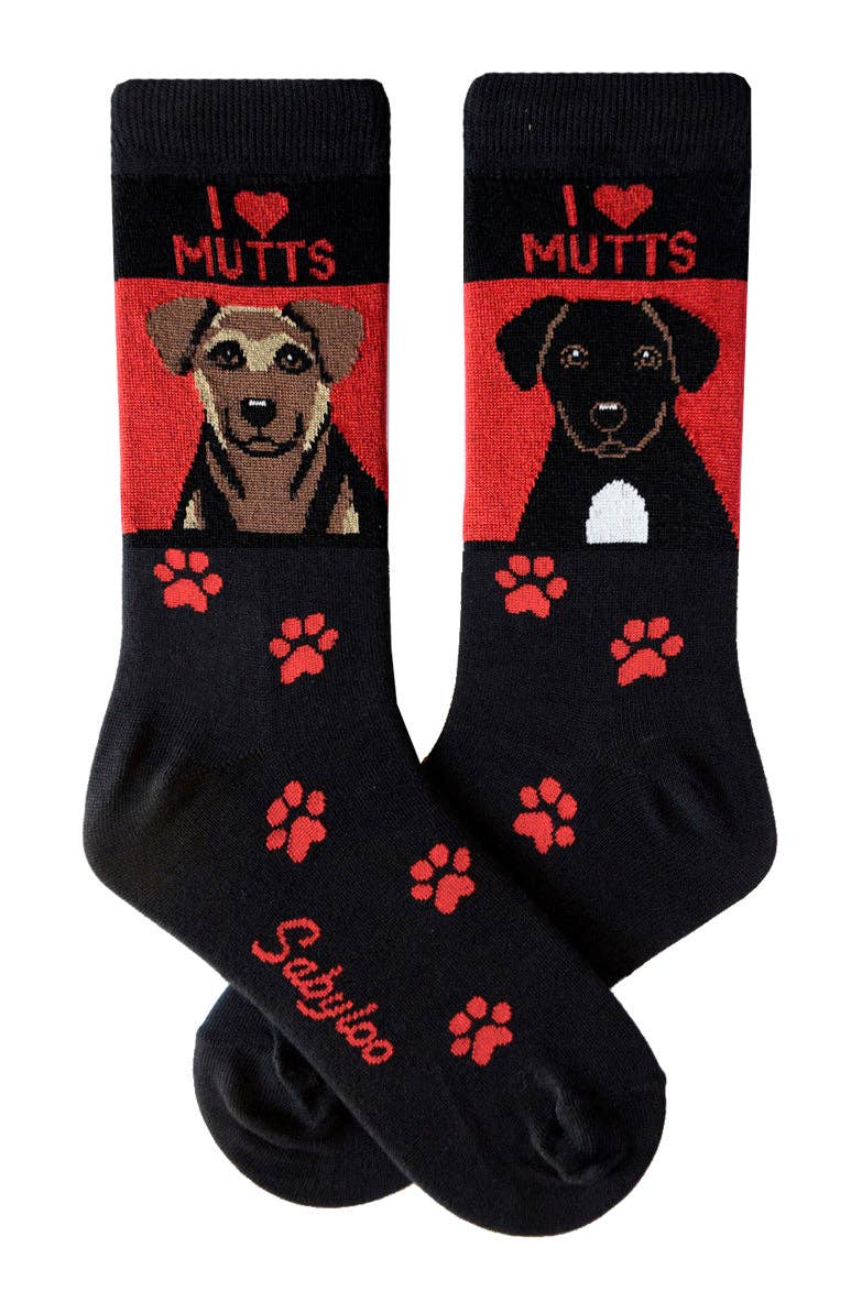 Sabyloo - Mutt Love, I Love Mutts Dog Socks