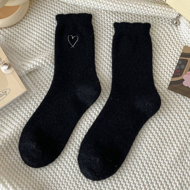 Gohobi/Warm Velvet Heart Socks