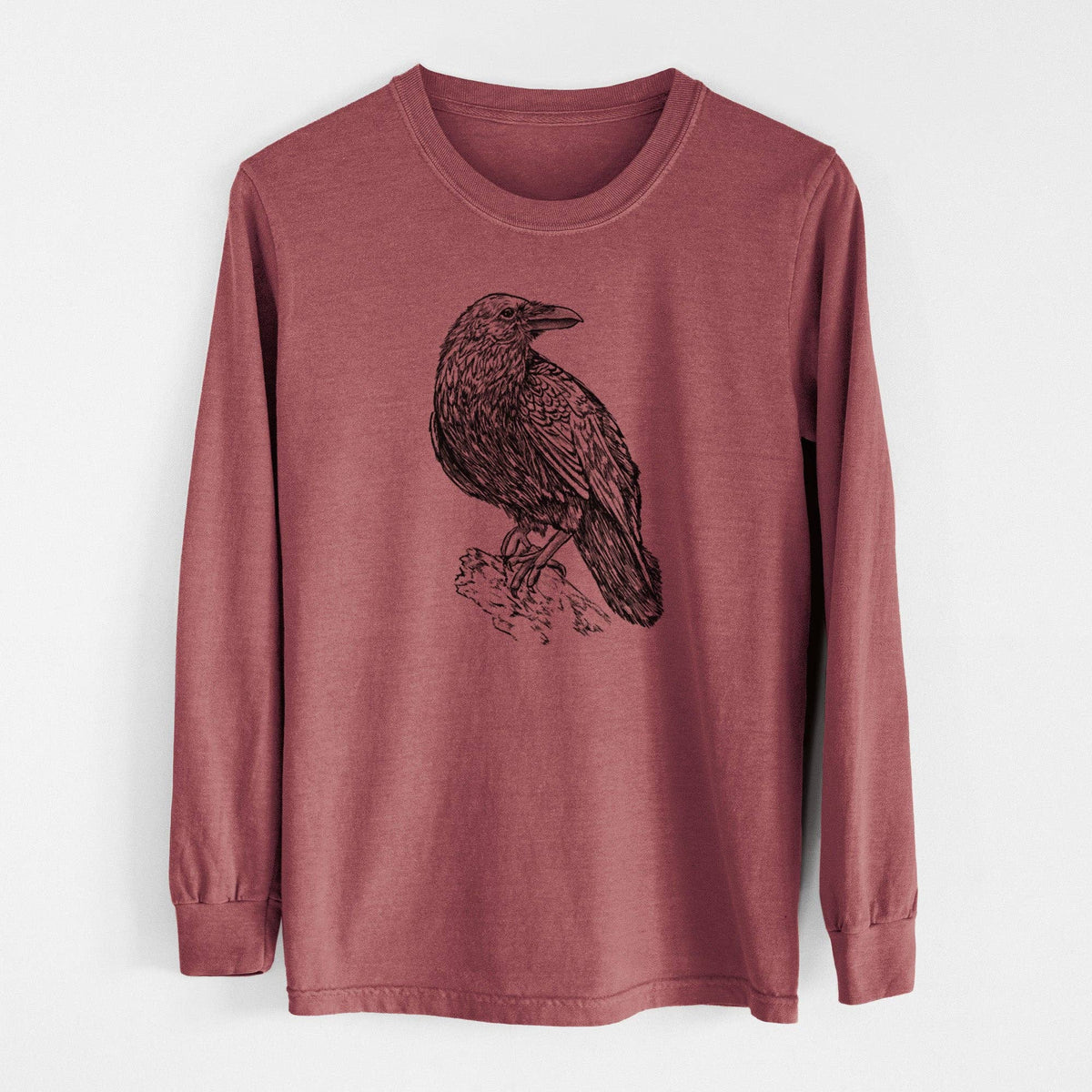 BeCause/Corvus corax - Common Raven - Heavyweight 100% Cotton Long Sleeve