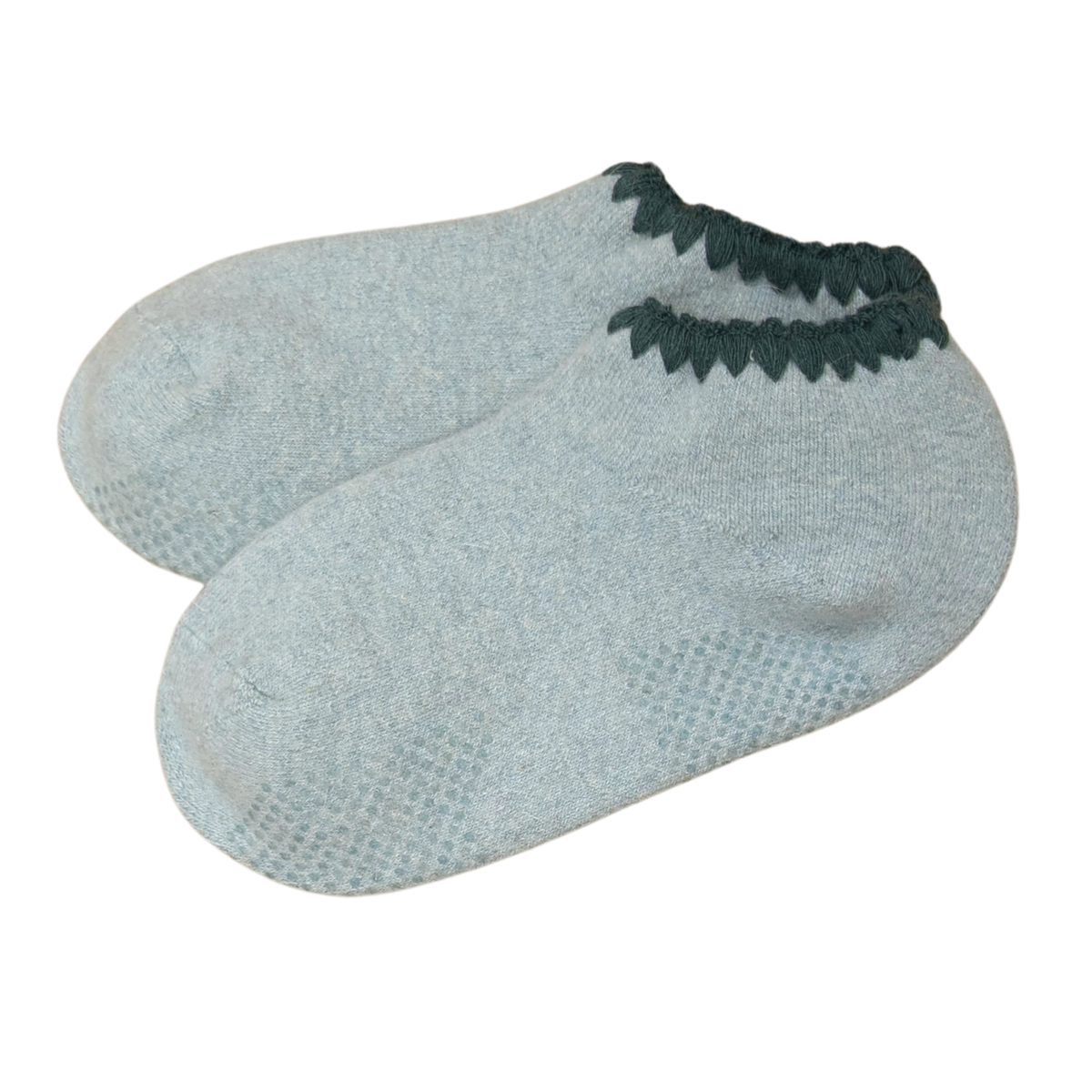 Handcrafted Angora Slipper Socks | Grips | M