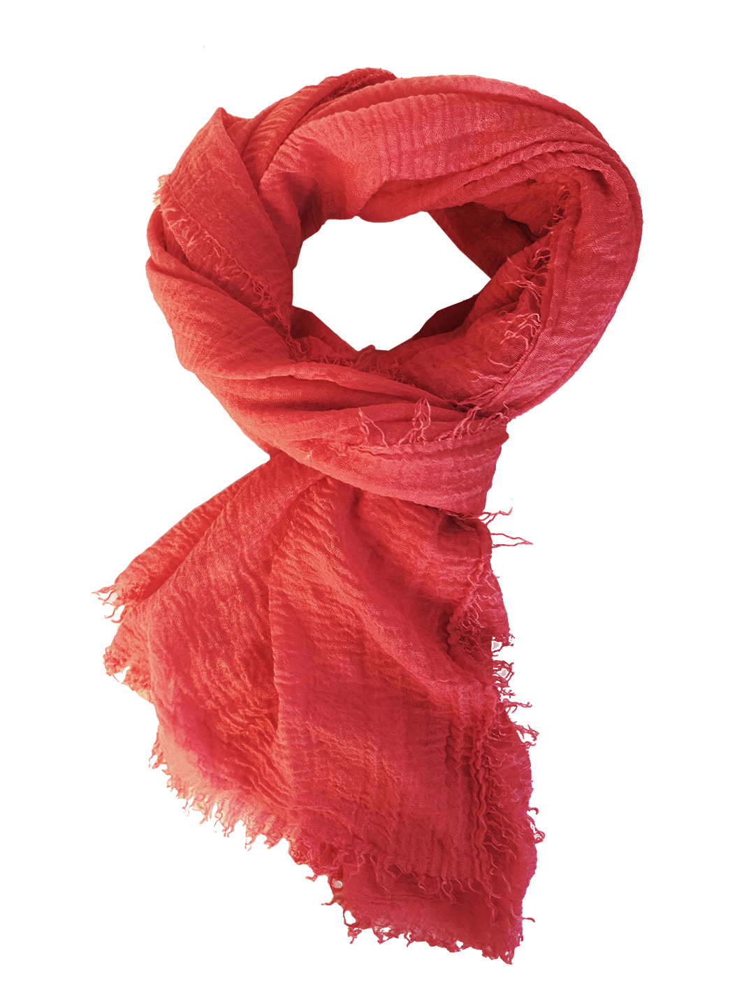 Rubyzaar - Boho Scarf - Coral