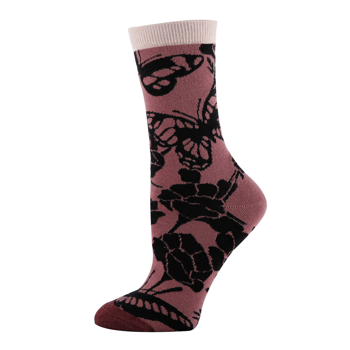 Oooh Yeah!/Blossom Print | Women&#39;s Premium Cotton Crew Dress Socks