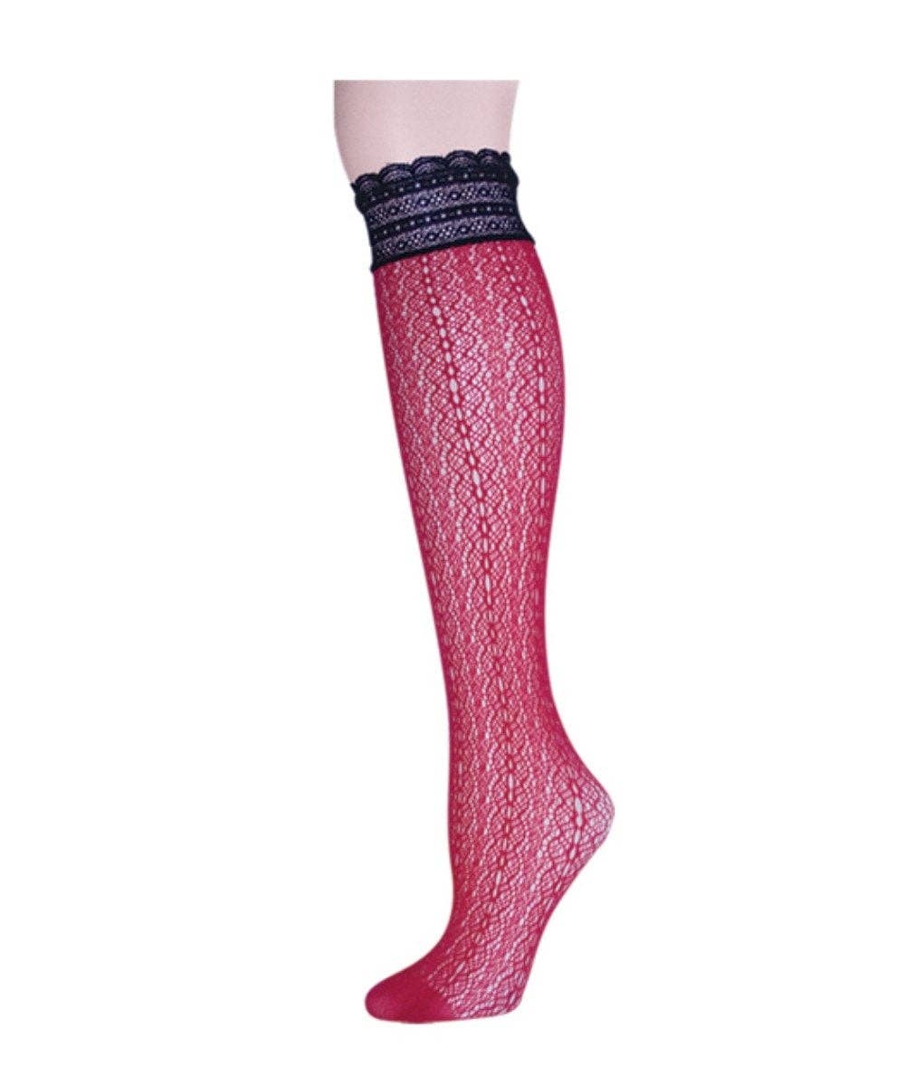 MeMoi Ornate Net Knee High Sock