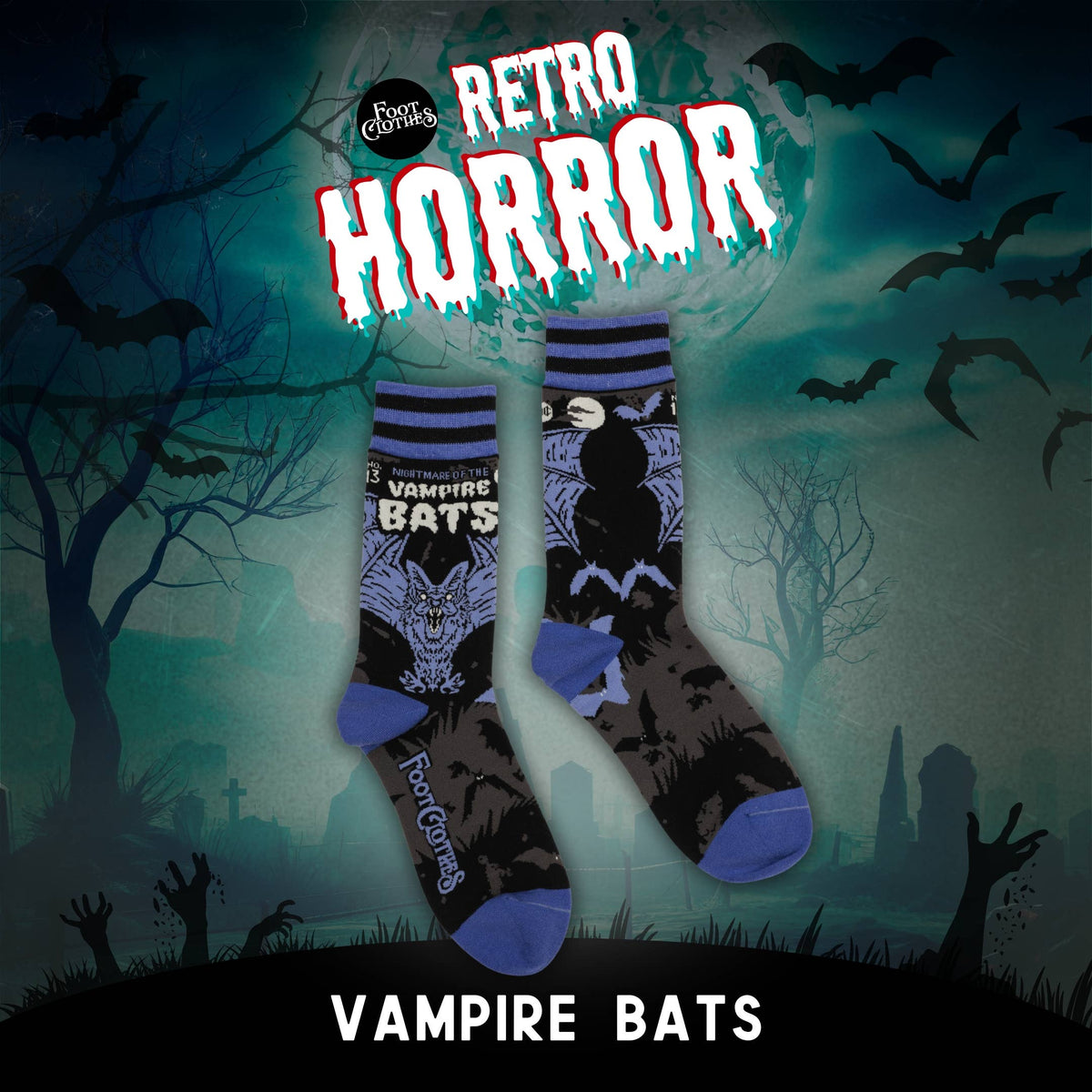Foot Clothes/Vampire Bats Crew Socks