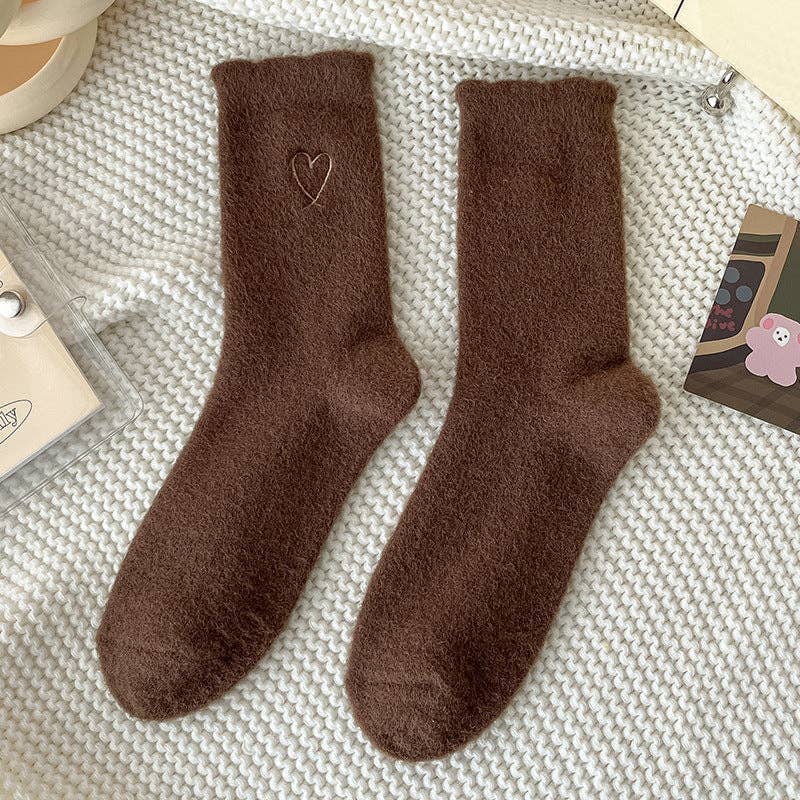 Gohobi/Warm Velvet Heart Socks