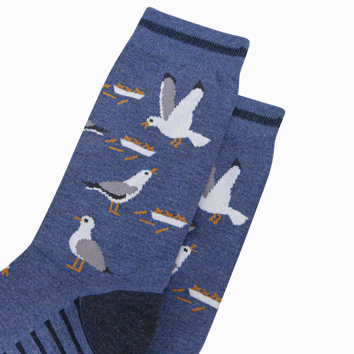 Sock Talk/Men&#39;s Bamboo Socks - Denim Blue, Thieving Seagulls