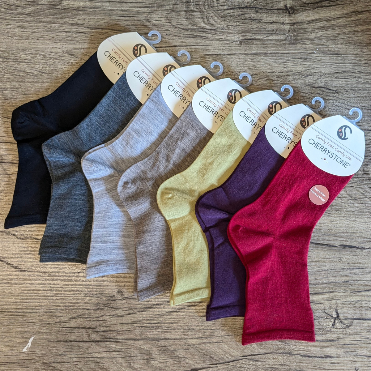 Cherrystone/Extra Fine Premium Merino Wool Everyday Socks